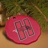 University of Hartford Primary Logo Porcelain Scalloped Holiday Christmas Tree Ornament  2.8" (7.1 cm) - 4 of 4