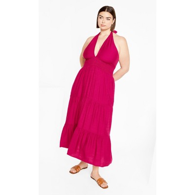 Women's Plus Size Dallas Maxi Dress - sangria | CITY CHIC