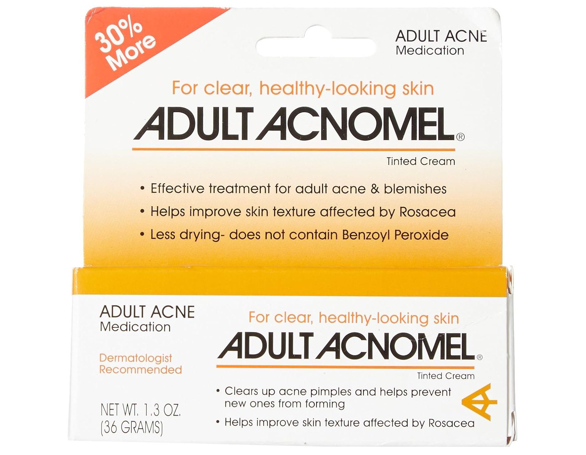 Adult Acnomel - Tinted Acne Medication Cream, 1.3 Oz