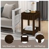 Bella Depot Farmhouse End Table with Storage Shelf - 4 of 4