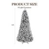 Prelit Flocked Christmas Tree 6FT/7.5FT, Snow Flocked Artificial Xmas Tree with 751 Lights, Suitable Homes Restaurants - 4 of 4