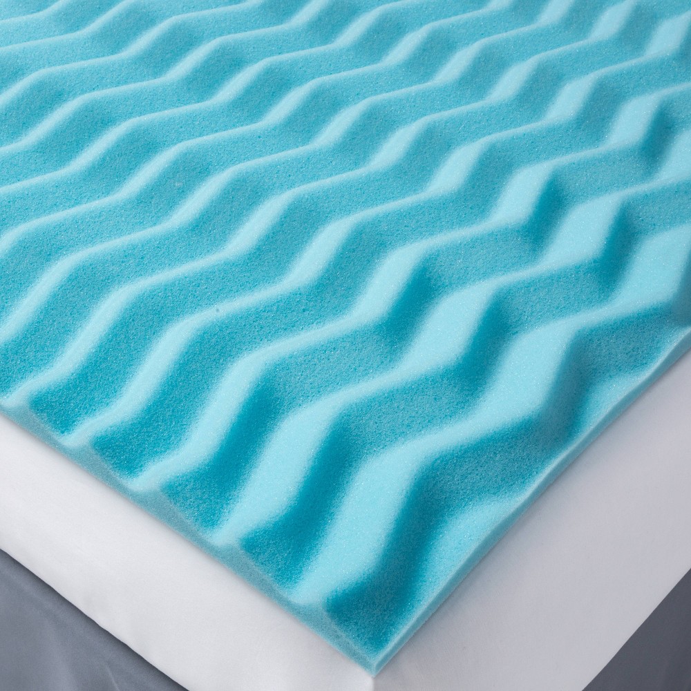 Reversible Wave Memory Foam Mattress Topper - Made By Design