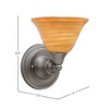 Toltec Lighting Any 1 - Light Sconce in  Brushed Nickel with 7" Firré Saturn Shade - 2 of 2