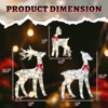 Angel Sar 3-Piece Lighted Tinsel Reindeer Family Set, 110 LED White Deer Decor with Red Bows, 2.4FT Outdoor Indoor Christmas Decoration - 3 of 4
