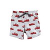 Hudson Baby Infant Boy Cotton Bodysuit, Shorts and Shoe Set, Firetruck Hero - 4 of 4