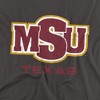 Midwestern State University Official Distressed Primary Unisex Adult T-Shirt, Charcoal - image 2 of 4