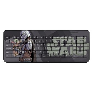 Keyscaper Star Wars: The Mandalorian Grogu and Din Djarin Color Block Wireless USB Keyboard - 1 of 4
