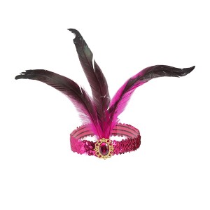 Unique Bargains Women's Feather Sequins Headband 1 Pc - 1 of 4