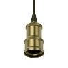 GE Vintage Style Pendant Fixture Soft Gold: Light Socket Adapter, 5 Year Warranty, Plastic, 5.117" Height, 0.65 lbs - 3 of 4