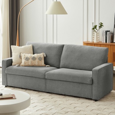 Dyonery 80 Inch Loveseat Sofa with Wide Armrests,Modern Chenille Linen Small Couch,Solid Wood Frame,Removable Cover,Comfy Sofa Couch for Small Space