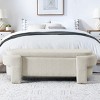 51'' Linen Upholstered Storage Bench for Bedroom,Modern Bedroom Bench with Cushion Seat,Fully Assembled Bedroom Furniture-LAOTIES - 3 of 4
