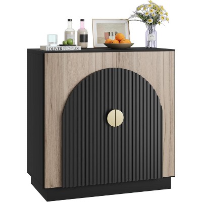 Garvee Mid-Century Buffet Cabinet with Fluted Arched Doors, Adjustable Shelves Storage Sideboard & Credenza for Dining Room, Living Room, Entryway