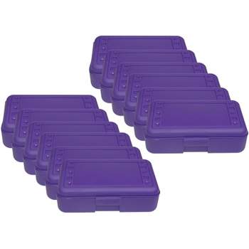 Romanoff Products Romanoff Plastic Latch Pencil Case Purple Pack of 12 (ROM60206-12)