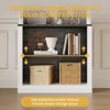 Jojoka White 5-Tier Bookcase with Cabinet, Adjustable Shelves & Lights, Roman Column Style Tall Storage Shelf for Home Office or Living Room - 4 of 4