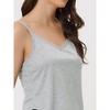 cheibear Women's Soft Cami Top and Capri Lace Trim Sleeveless Summer Pajama Set - 4 of 4