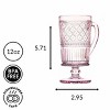 Godinger Silver Set of 4 Claro Footed Coffee Mugs Pink: Crystal Drinkware, 12 oz Capacity, Hand Wash, Dishwasher-Safe - 3 of 4