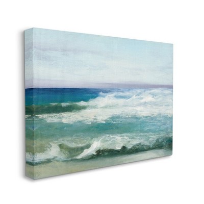 Stupell Industries Abstract Waves Crashing Nautical Seascape Painting ...