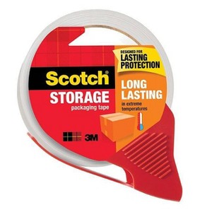 Scotch Storage Packaging Tape 1.88"x38.2 yd Each: Clear Plastic Packing Tape for Moving & Shipping Supplies - 1 of 4