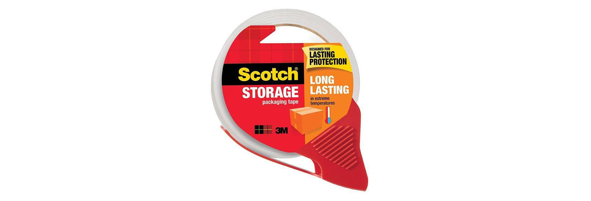 Scotch Storage Packaging Tape 1.88"x38.2 yd Each: Clear Plastic Packing Tape for Moving & Shipping Supplies