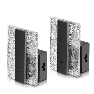 DORESshop 1-Watt Plug-in Integrated LED Modern Square Night Light with Dusk-to-Dawn Sensor, Crushed Acrylic, White 5000K, 2-Pack - 1 of 4