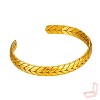 Gold Titanium Steel Braided Classic Unisex Cuff Bracelet - 3 of 4