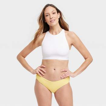 Allegra K Women's Hi-Cut High Waist Tummy Control Stretch Comfort Briefs  Yellow Medium