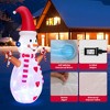 Costway 8FT Christmas Snowman Decoration Inflatable Xmas Decor with Multi-color Rotating & Bright LED Lights - 4 of 4