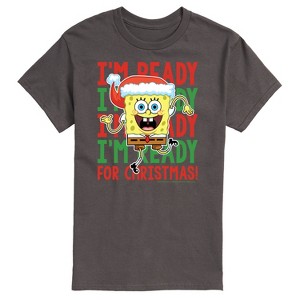 Men's - SpongeBob SquarePants - I'm Ready For Christmas Short Sleeve Graphic T-Shirt - 1 of 4