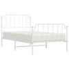 vidaXL Metal Bed Frame with Headboard and FootboardWhite 39.4 in.x78.7 in. - 3 of 4
