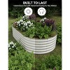 2Pack Raised Garden Bed, Galvanized Planter Raised Beds for Gardening, Oval Large Metal Planter Boxes Outdoor for Vegetables, Flowers, Patio - 4 of 4