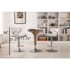 FONTOI 2PCS Upholstery Adjustable Swivel Barstools, Counter Stools with Back&Footrests for Living Room Kitchen Island, White, 17.75"*21.25"*34" - 3 of 4