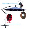 Okak 10 Ft Outdoor Patio Umbrella with 8 Sturdy Ribs Solar Powered LED Lighted Market Table Umbrella with Cross Base for Pool Deck Backyard - 4 of 4