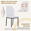 Luxury Simple Chair, Technology Material High Resilience Dining Chair w/ Metal Leg, Chair Back Has Vertical Stripe Design W/ Smooth & Uniform Lines - 4 of 4