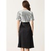 INSPIRE CHIC Women's Sequin Jacket Flared Sleeve Sparkly Bolero Crop Glitter Shrug - 3 of 4