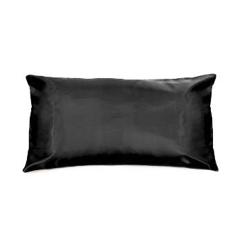 Morning Glamour King Satin Solid Pillowcase Black