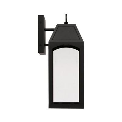 Burton Black Outdoor Wall Lantern with Clear Glass