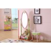 FONTOI Kids Dressing Table, Fairy Girls Standing Mirror for Girls, Pink, 14.96"*50"*16.92" - 3 of 4
