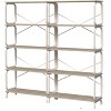 Homy Casa 5-Tier Industrial Bookshelf with Metal Frame, Rustic Wood Shelving Unit for Living Room or Office, White - 2 of 4
