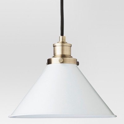 Crosby Small Pendant Ceiling Light White Includes Energy Efficient Light Bulb - Threshold™