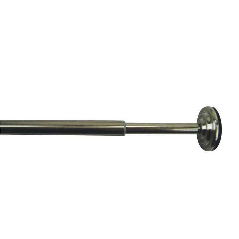 Adjustable Mini Tension Rod 1/2" Diameter Brushed Nickel by Versailles, 1 of 4