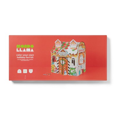 Image of Christmas Craft Color-Your-Own Santa's Workshop Fort - Mondo Llama™