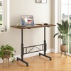 VECELO Small Standing Desk Adjustable Height, Mobile Computer Workstations with Wheels, Portable Rolling Laptop Table for Office - 2 of 4