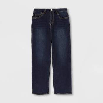 Girls' High-Rise Baggy Wide Leg Jeans - art class™ Medium Wash 10