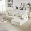 TiramisuBest 132" Modular L-Shaped Upholstered Sectional Sofa Set w/ 6 Pillows & Free Combination for Living Room & Bedroom,Green - 2 of 4