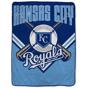 MLB Kansas City Royals On Deck Ultra Cozy Blanket - 1 of 3