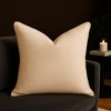 Kumasinova Linen-Style Bed Pillows,Standard Pillow with Decorative Stitching,Elegant Decorative Pillows for Bed and Sofa,Ivory - 3 of 4
