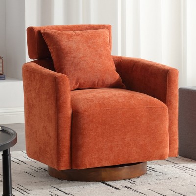 MOONMISS 360 degree rotation design,soft and comfortable chenille fabric,ergonomic design of the living room chair
