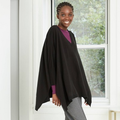 black poncho sweater