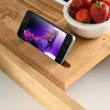 Bambusi Luxury Bamboo Bathtub Caddy Tray, Expandable Sides Bath Caddy Tray (Book, Wine, Glass, Cell Phone Holder - image 3 of 4