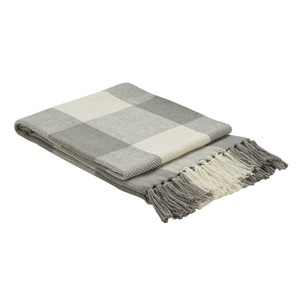 Park Designs Buffalo Check Throw - 60''L - Dove - 1 of 3